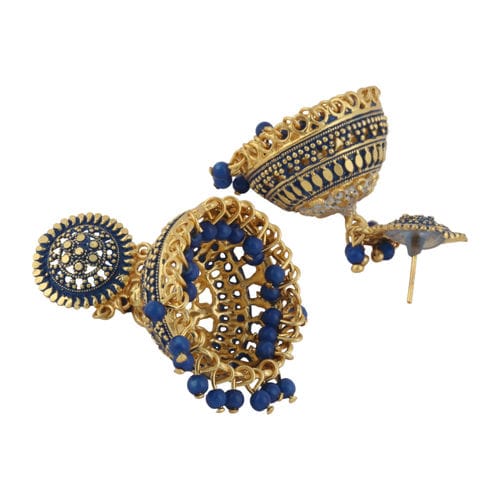 Blue traditional jhumka