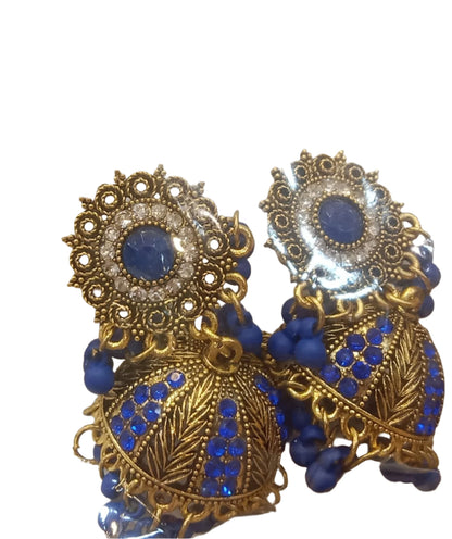 Blue traditional jhumka