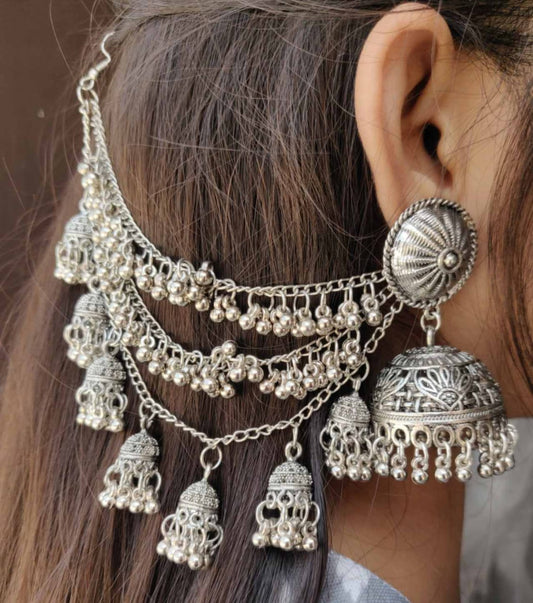 silver jhumka