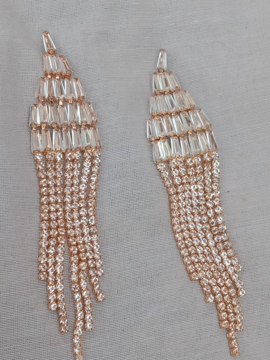 Crystal Cascade Party Earrings with matching Necklace
