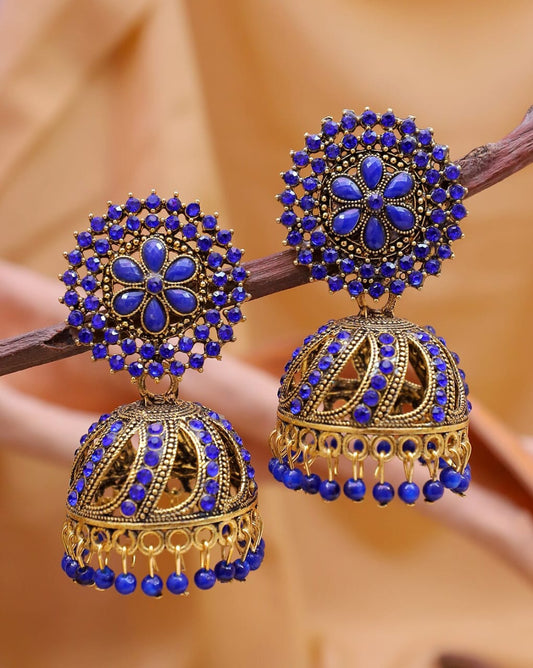 Blue traditional jhumka